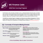 WE Finance Code Peer Learning Programs