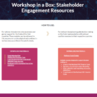 Workshop in a Box: Stakeholder Engagement Resources