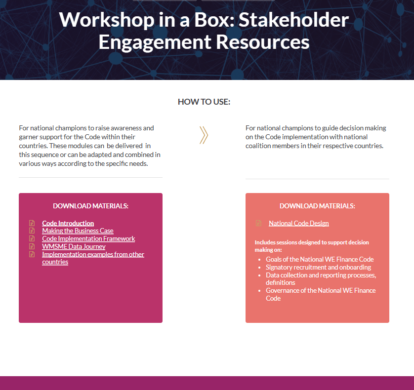 Workshop in a Box: Stakeholder Engagement Resources | Women ...